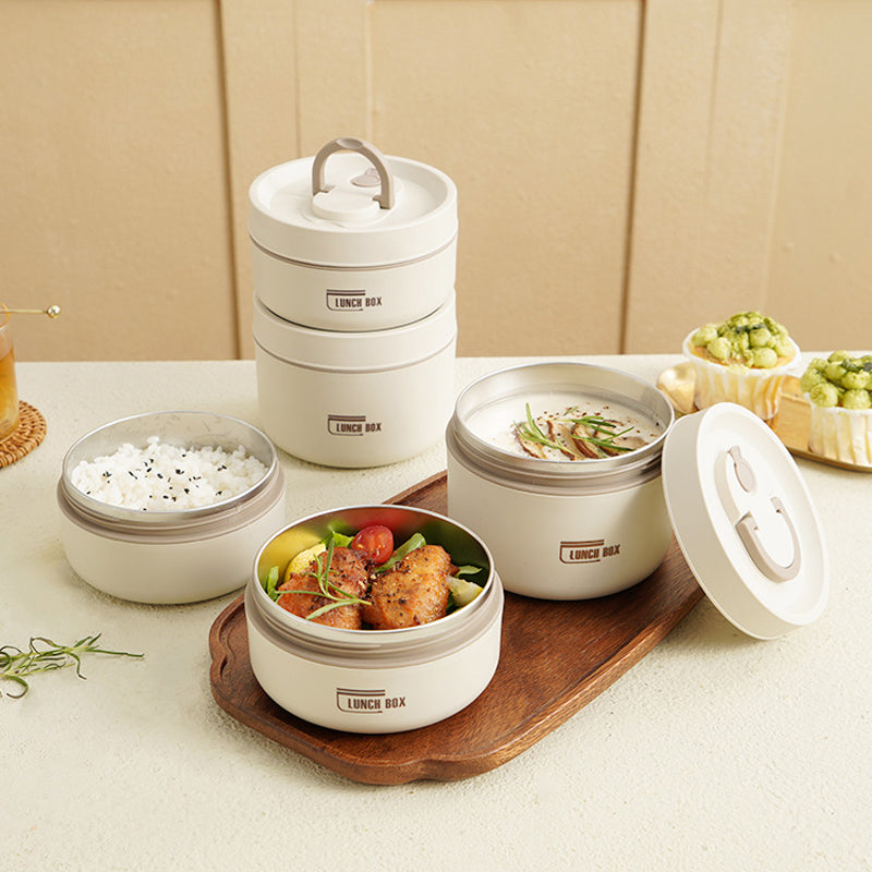 Portable Insulated Lunch Container Set（insulated bag not included）