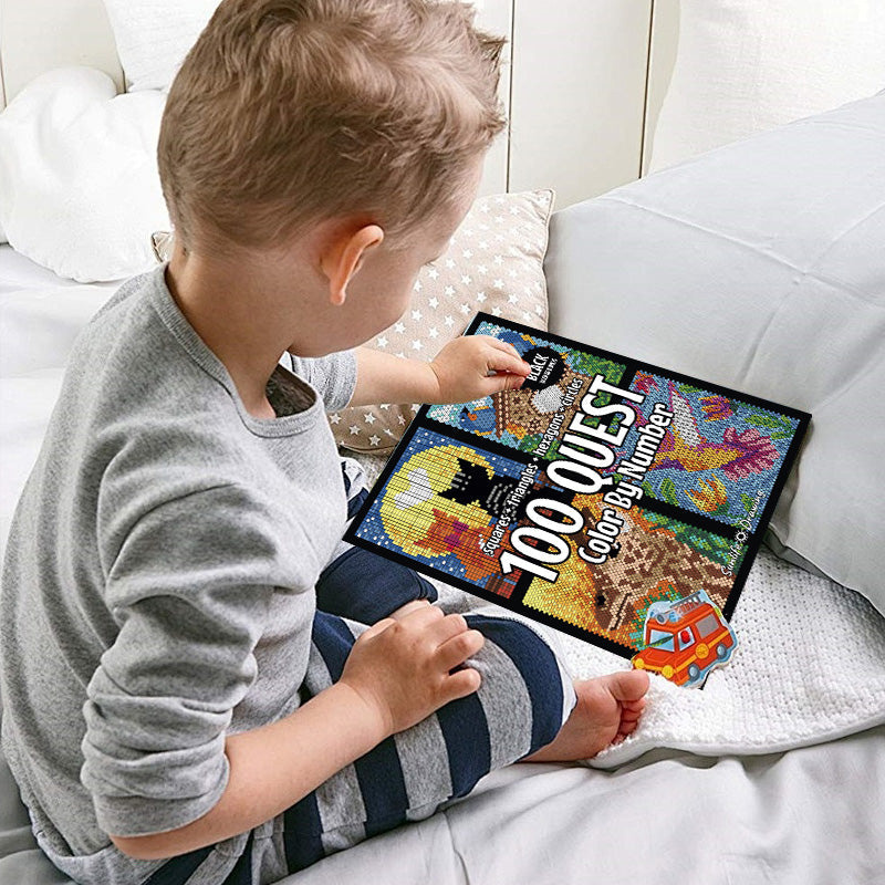 Christmas Gifts 🎁 - 100 QUEST Color by Numbers Book