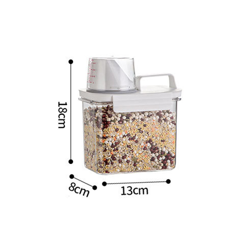 Cereal Dispenser Easy Flow Storage Jar Plastic Grocery Container