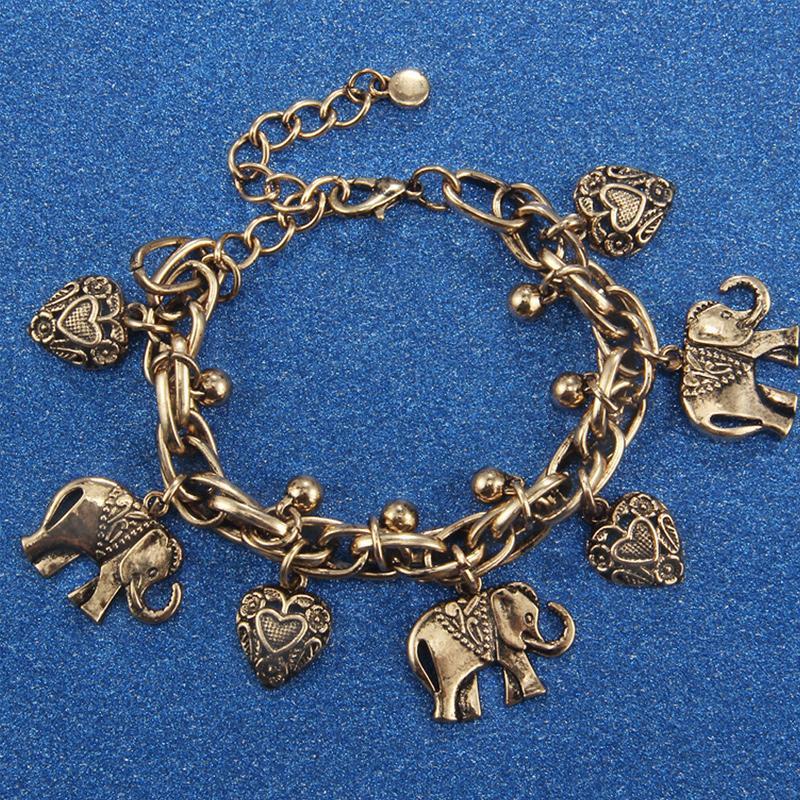 Handmade-Vintage Elephant Anklet Bracelet