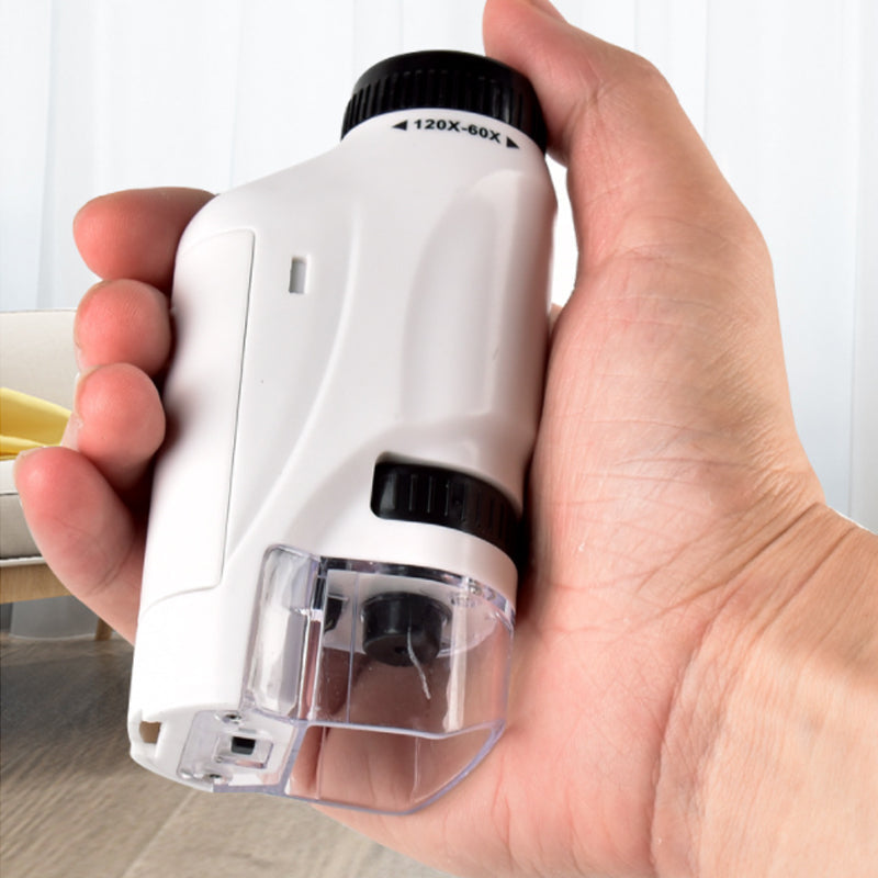 Kid's Portable Pocket Microscope With Adjustable Zoom 60-120x