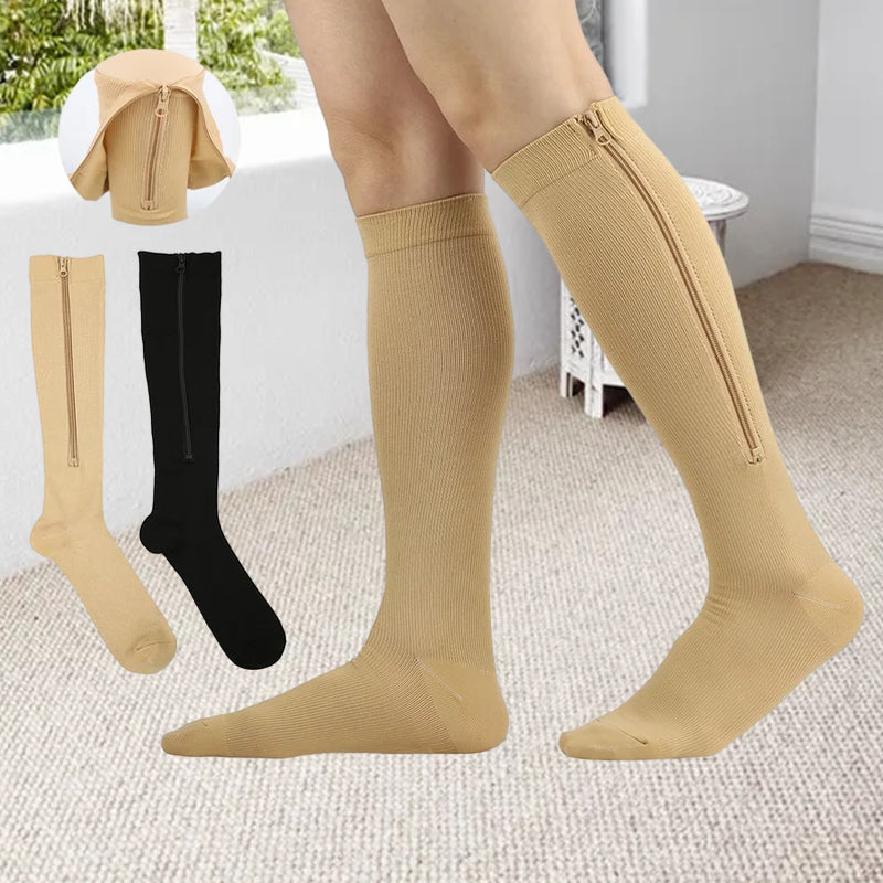 Compression Zipper Elastic Socks