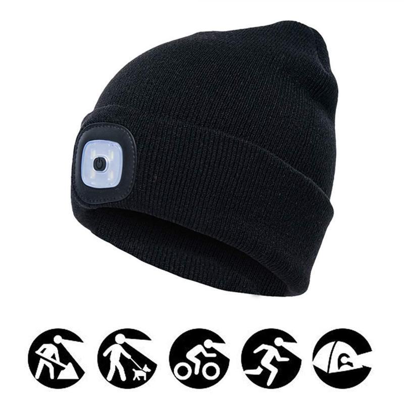 LED Knitted Winter Beanie Hat (12 Hours)