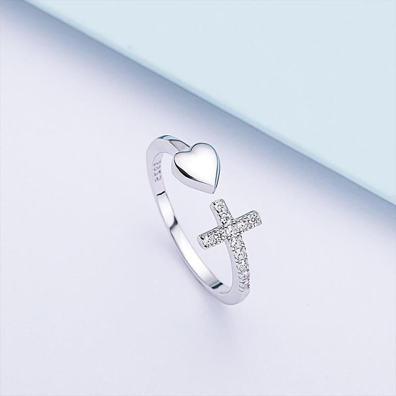 Love S925 Sterling Silver Cross Ring