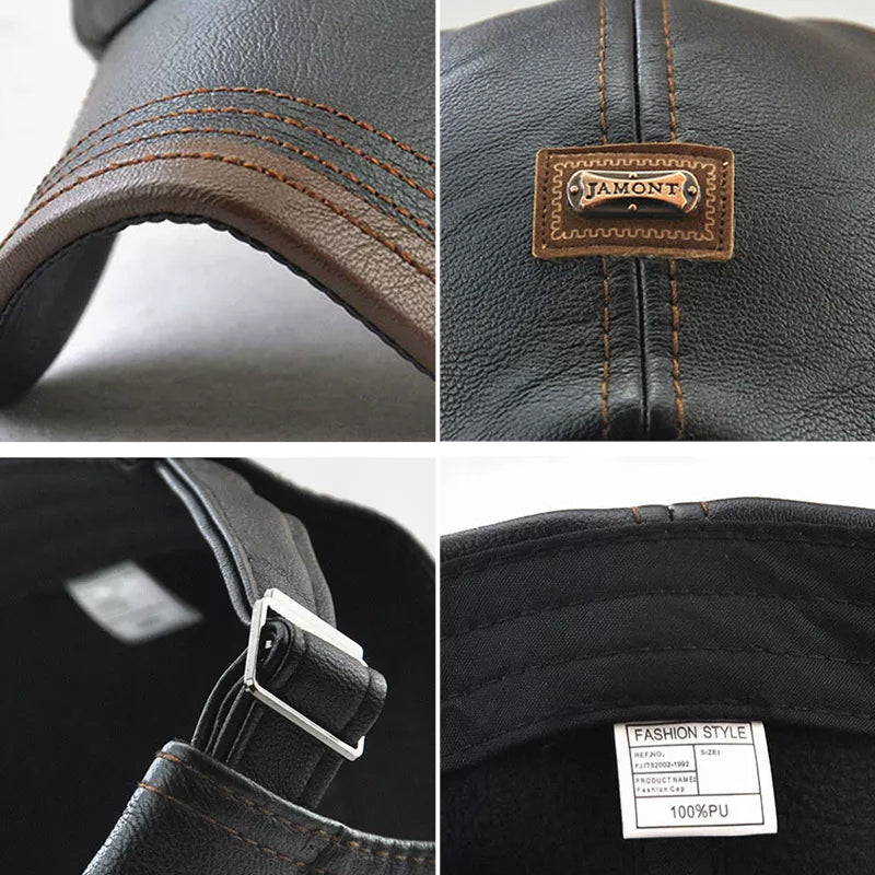 New Trendy Leather Cap