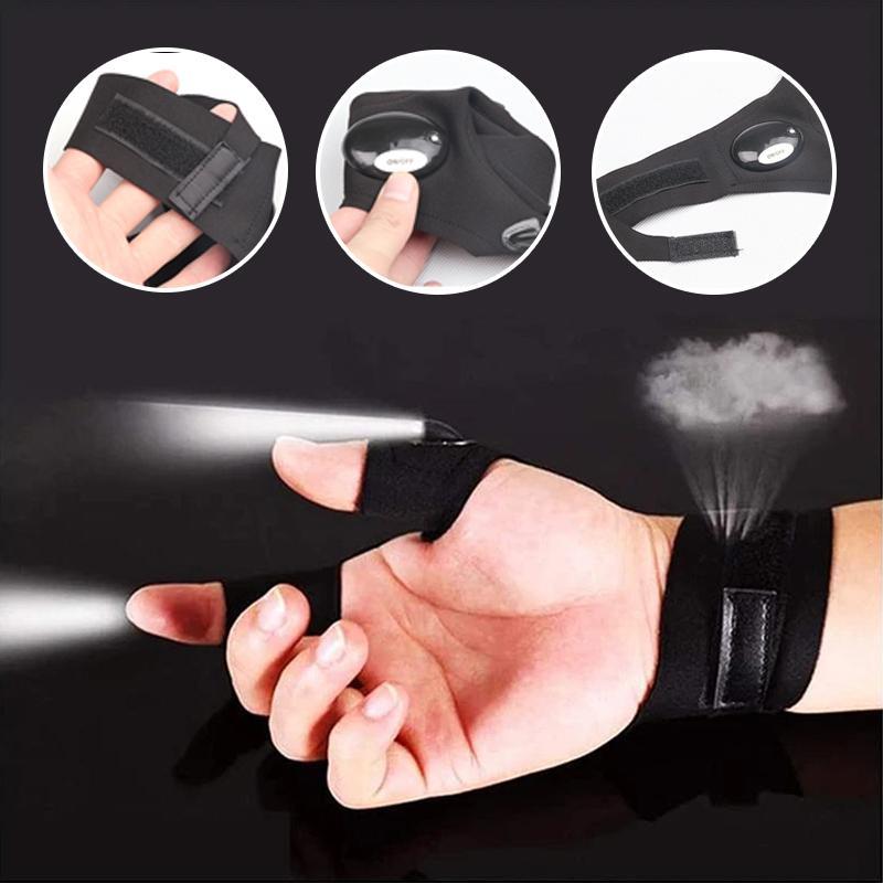 LED Gloves with Waterproof Lights