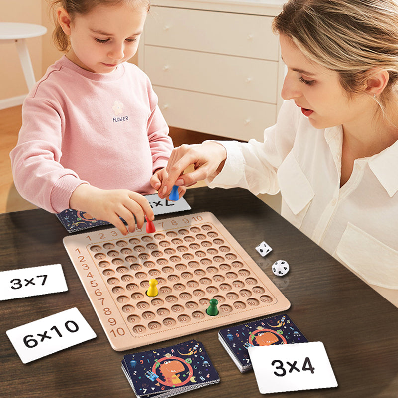 Wooden Montessori Multiplication Board Game